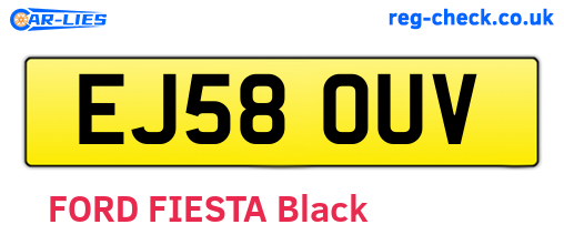 EJ58OUV are the vehicle registration plates.