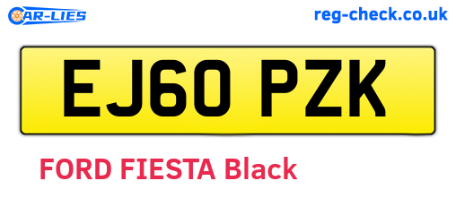 EJ60PZK are the vehicle registration plates.