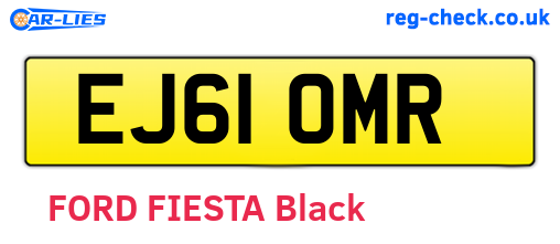 EJ61OMR are the vehicle registration plates.