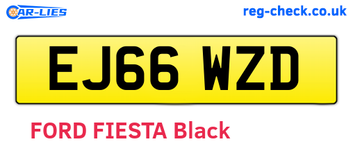 EJ66WZD are the vehicle registration plates.