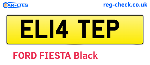 EL14TEP are the vehicle registration plates.
