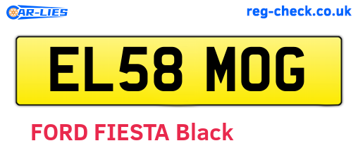 EL58MOG are the vehicle registration plates.