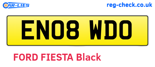 EN08WDO are the vehicle registration plates.
