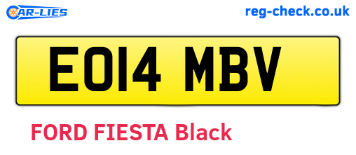 EO14MBV are the vehicle registration plates.