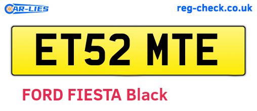 ET52MTE are the vehicle registration plates.
