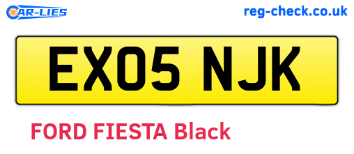 EX05NJK are the vehicle registration plates.