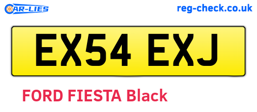EX54EXJ are the vehicle registration plates.