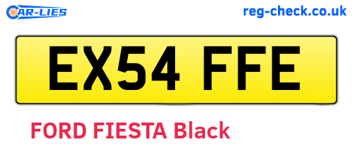 EX54FFE are the vehicle registration plates.