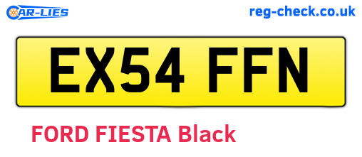 EX54FFN are the vehicle registration plates.