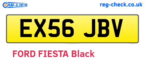 EX56JBV are the vehicle registration plates.