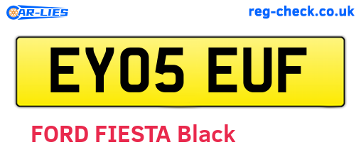 EY05EUF are the vehicle registration plates.