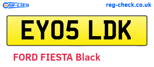 EY05LDK are the vehicle registration plates.