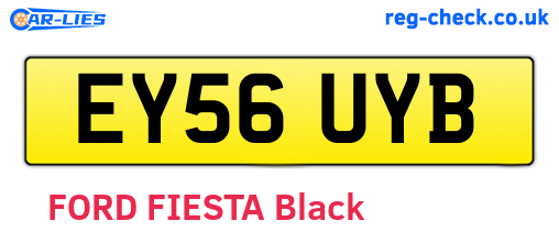 EY56UYB are the vehicle registration plates.