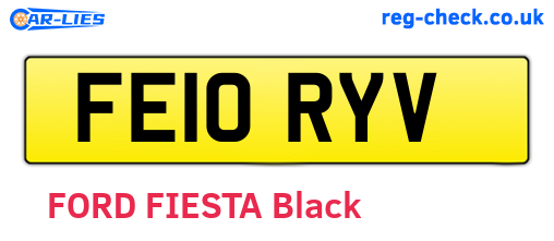 FE10RYV are the vehicle registration plates.