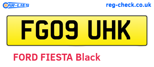 FG09UHK are the vehicle registration plates.