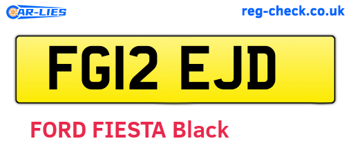 FG12EJD are the vehicle registration plates.