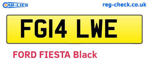 FG14LWE are the vehicle registration plates.