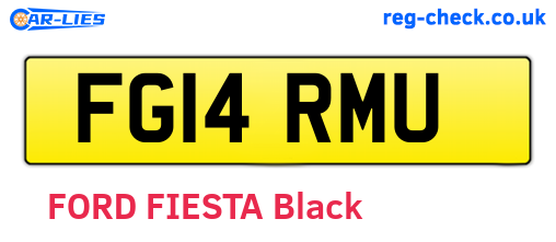 FG14RMU are the vehicle registration plates.