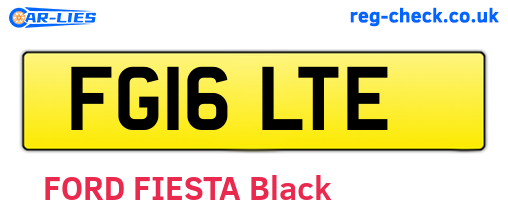 FG16LTE are the vehicle registration plates.