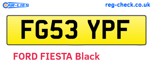 FG53YPF are the vehicle registration plates.