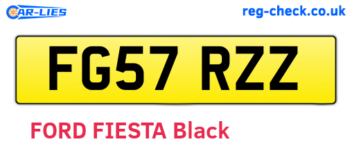 FG57RZZ are the vehicle registration plates.