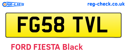 FG58TVL are the vehicle registration plates.