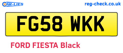 FG58WKK are the vehicle registration plates.