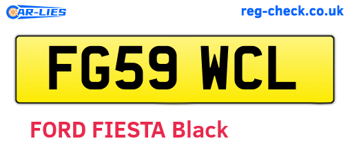 FG59WCL are the vehicle registration plates.
