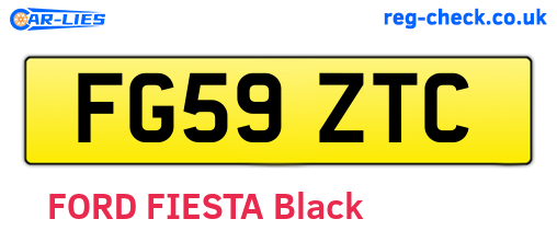 FG59ZTC are the vehicle registration plates.
