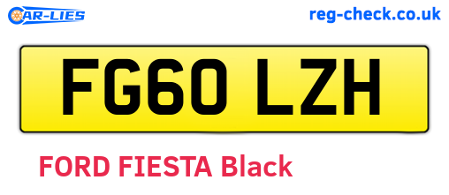 FG60LZH are the vehicle registration plates.