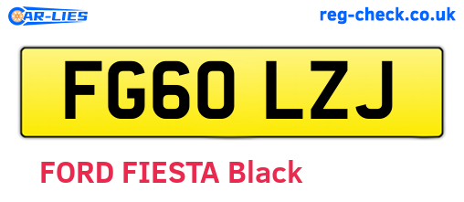 FG60LZJ are the vehicle registration plates.