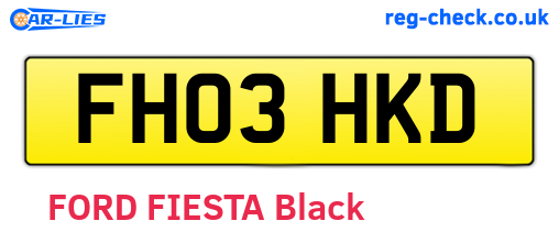 FH03HKD are the vehicle registration plates.