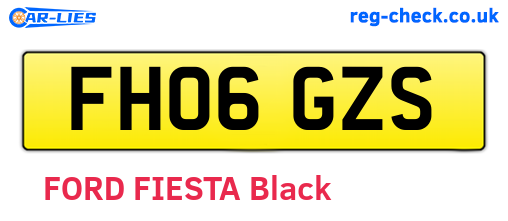 FH06GZS are the vehicle registration plates.
