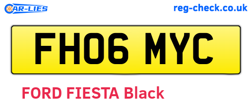 FH06MYC are the vehicle registration plates.