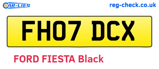 FH07DCX are the vehicle registration plates.