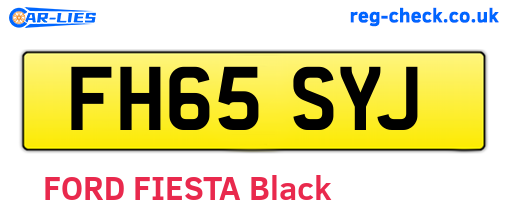 FH65SYJ are the vehicle registration plates.