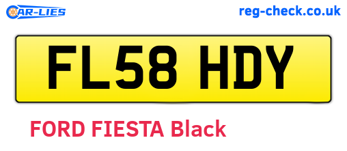 FL58HDY are the vehicle registration plates.