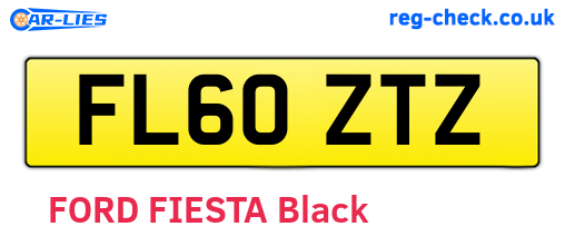 FL60ZTZ are the vehicle registration plates.