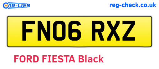 FN06RXZ are the vehicle registration plates.