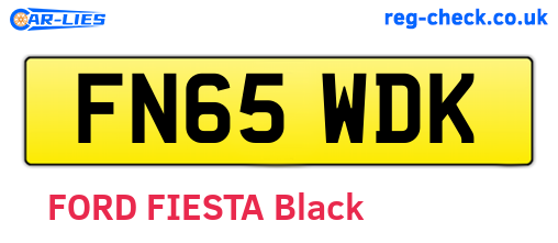FN65WDK are the vehicle registration plates.