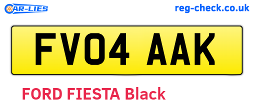 FV04AAK are the vehicle registration plates.