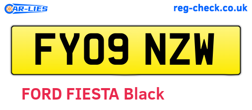 FY09NZW are the vehicle registration plates.