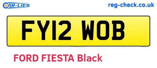 FY12WOB are the vehicle registration plates.