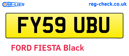FY59UBU are the vehicle registration plates.