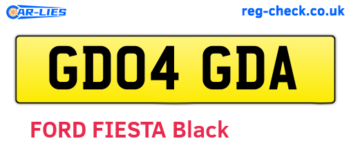 GD04GDA are the vehicle registration plates.