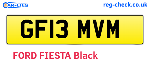 GF13MVM are the vehicle registration plates.