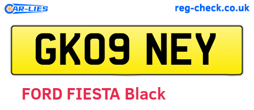 GK09NEY are the vehicle registration plates.