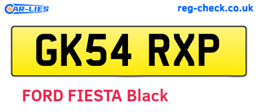 GK54RXP are the vehicle registration plates.