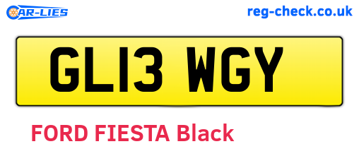 GL13WGY are the vehicle registration plates.
