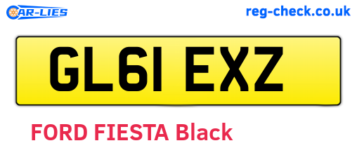 GL61EXZ are the vehicle registration plates.